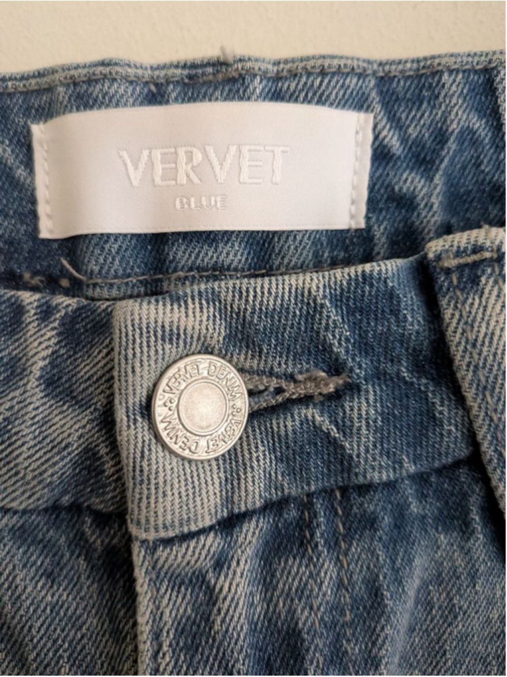 Vervet Distressed Wide Leg Crop Jeans Size 27 Light Wash High Rise Denim - Picture 9 of 9